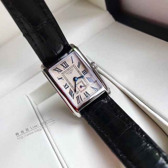 浪琴手錶 LONGINES浪琴表黛綽維納鱷魚皮系列石英女士腕表  gjs1819